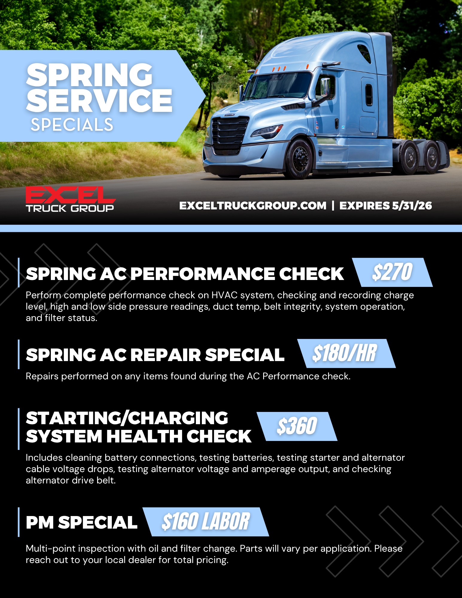 Spring Service Specials 2026